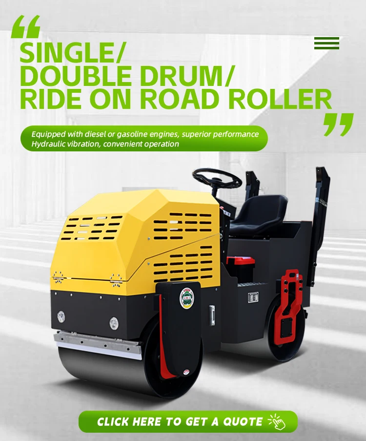 Single Double Drum Steel Wheel Compactor 800KG Road Roller