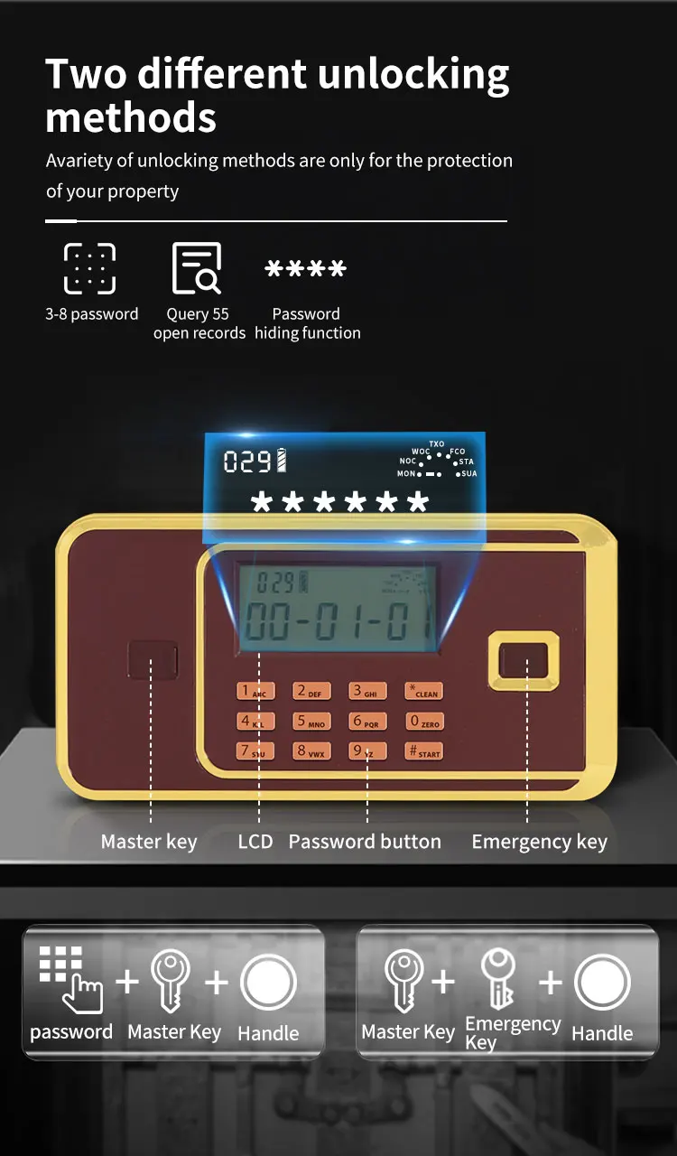 CEQSAFE High Security Small Combination Lock Fireproof Safe Deposit Box factory