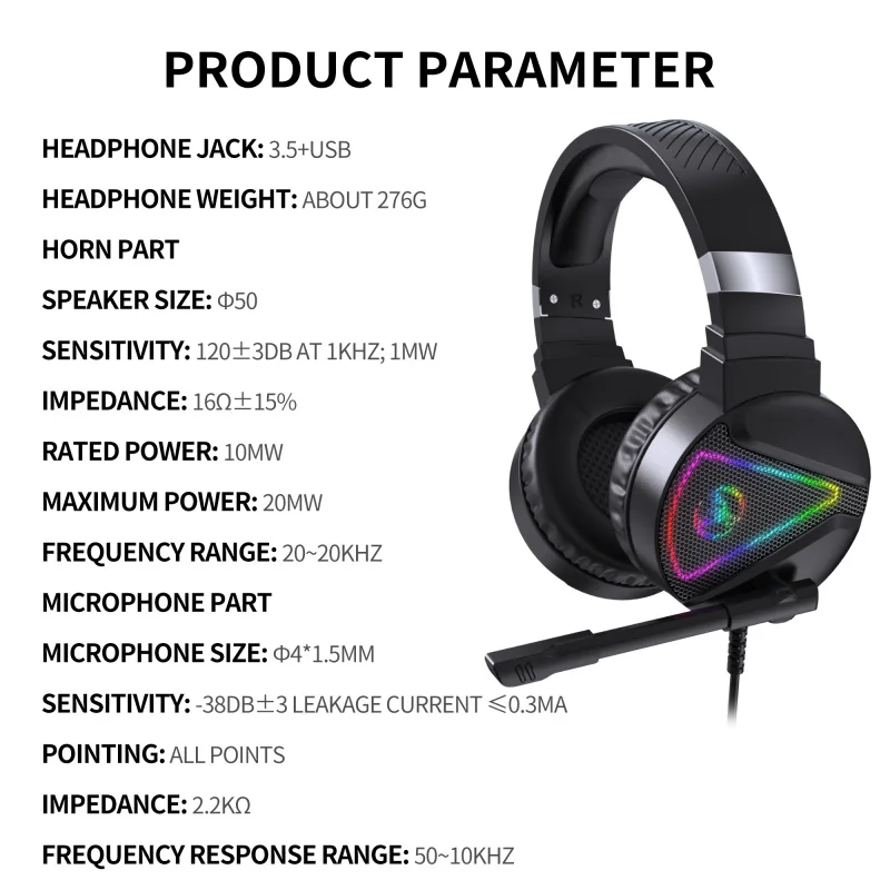 Parameters of Gaming headset