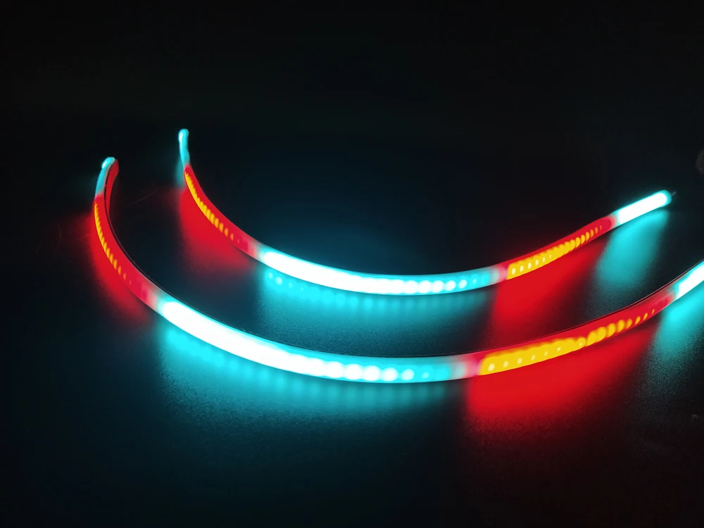 New Flexible Flow Series RGB Chasing Color App Control Headlight ...
