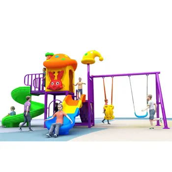 Kindergarten Cheap Multifunctional Playground Equipment Plastic Kid Play Children's Slide and Swing Set