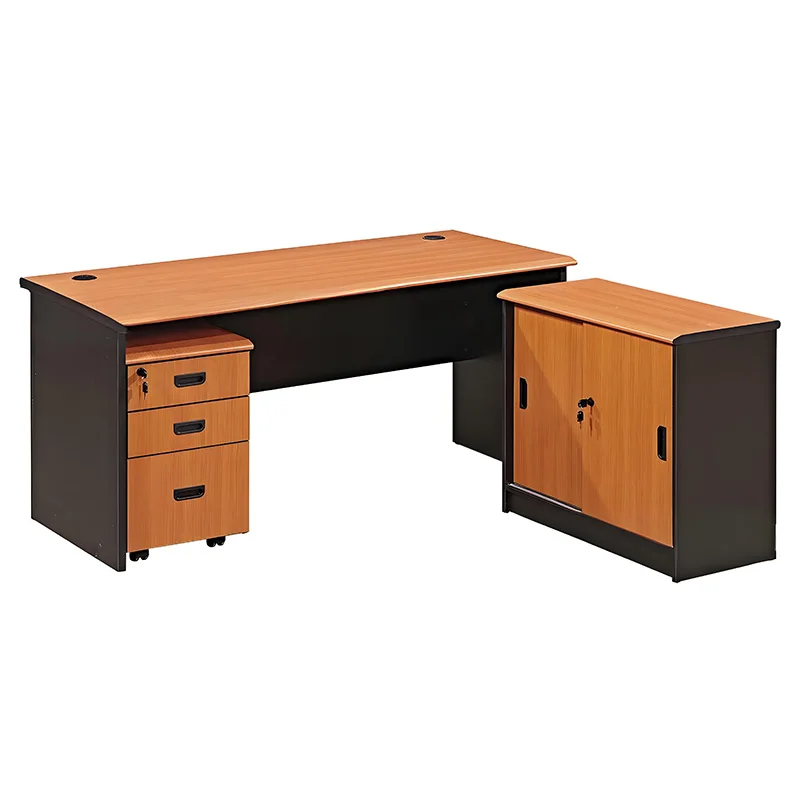Factory Customizable Wooden Office Furniture Computer Desk Work Small With Drawers Simple Modern Table Set Can Be Customization image 6