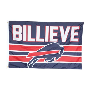 Source Black Blue Red Billieve Buffalo Bills team fan flag custom