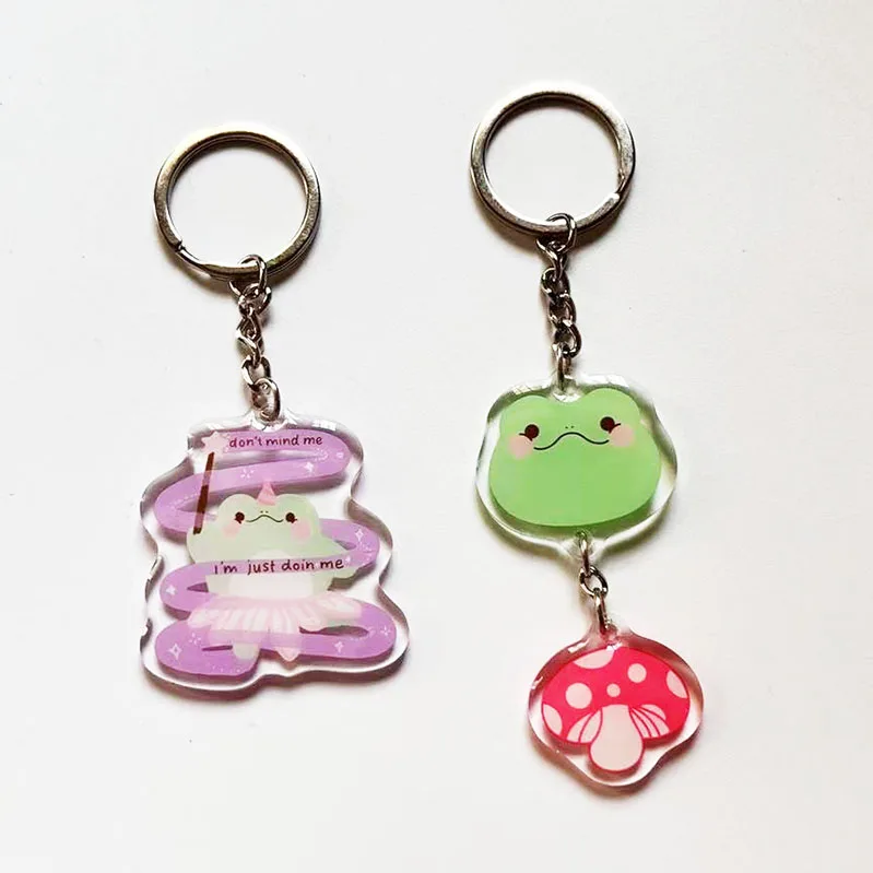 Pendant Keychain  Cute  Frog Anime Acrylic Charms Phone Charm