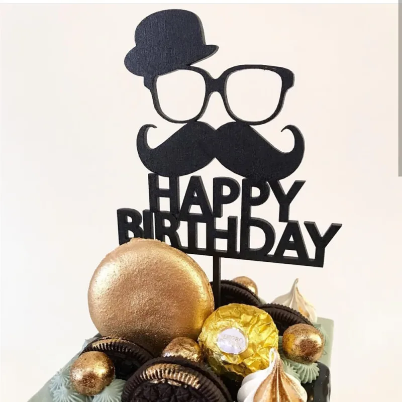 Father's Day Hat And Mustache Cake