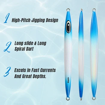 Cheery 100g-400g Saltwater Jig Fishing Lures Fast Sinking Casting Jigging Bait Lead Material Artificial Bait for Sea Fishing – Metal Jig – view 5