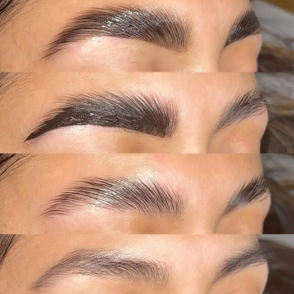 Private Label Henna Professional Eyelash Brow Dye Hybrid Tint Vegan Long Lasting Tattoo Eyebrow Eye Lash Tint Dye Custom Kit Set