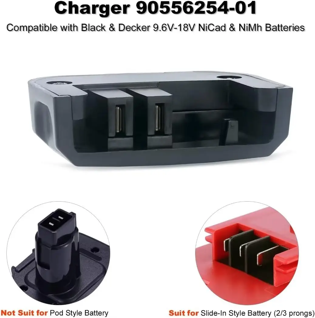 BLACK+DECKER 90592360-01 12V Battery Charger for sale online