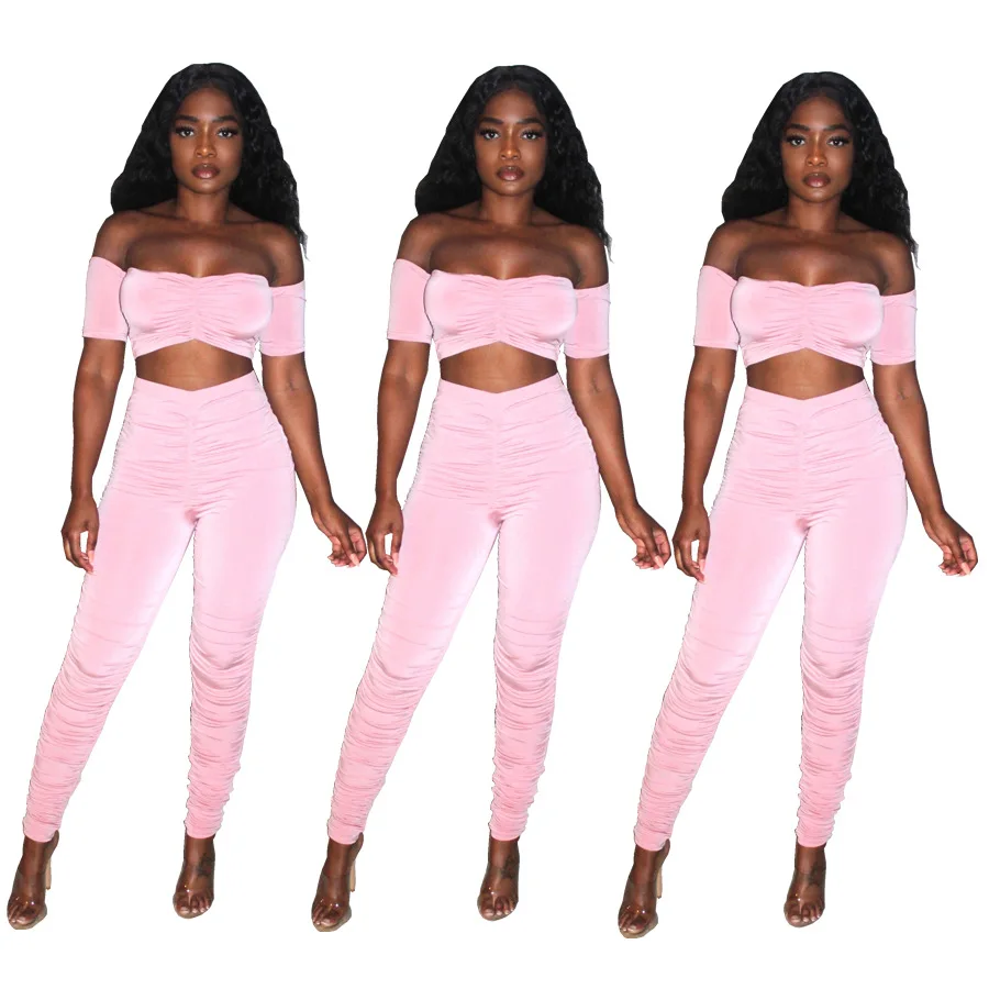 Stacked Pants Set Women Clothing 