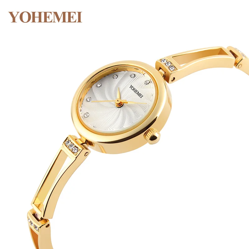 Jam Tangan Wanita Murah Tahan Air Merek Populer Jam Tangan Wanita Emas  Mawar Set Jam Tangan dan Gelang Set Mode Wanita