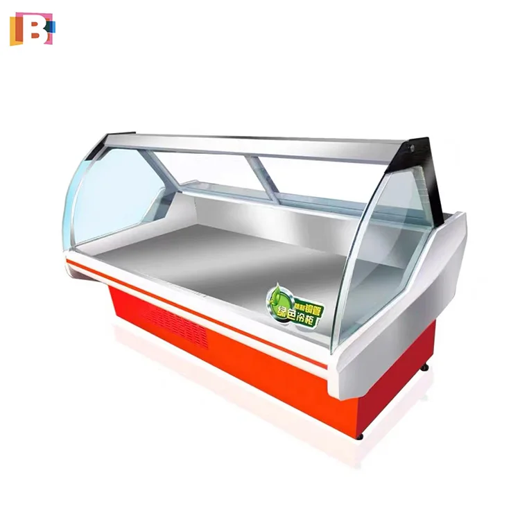 Direct Air Cooling Deli Food Showcase Chiller Fridge Single-Temperature Butchery Display Equipment with Fan Cooling Mode