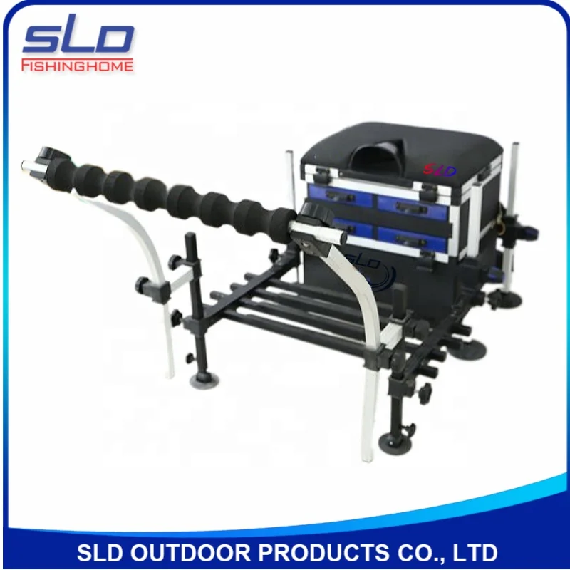 Aluminum Fishing Seat Boxes With 5 Drawers With Adjustable Footplate