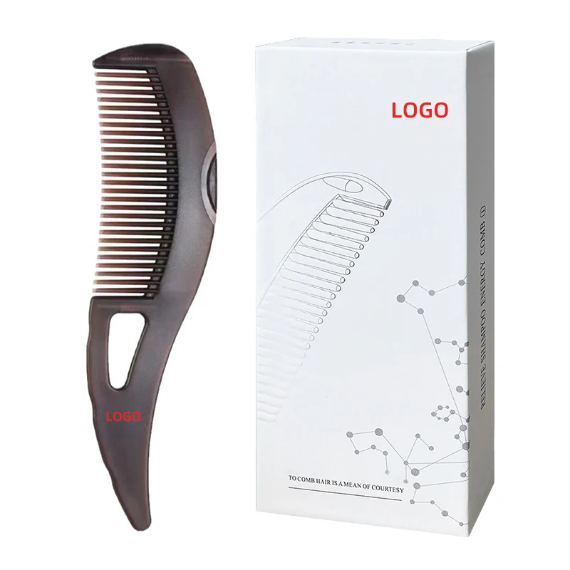 Women Dandruff Comb With Button Scraping Handle Remove Lice Hollow Tooth Hairbrush Scalp Care Massage Dandruff Removal Comb