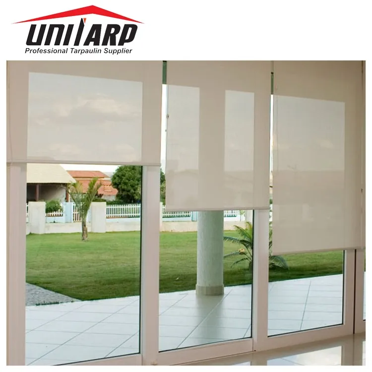 Sun Protection 1000D Reinforced Polyester PVC Coated Mesh Roller Blind Mesh Fabrics