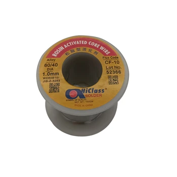Hiclass solder wire 0.5mm 0.8mm 1.0mm 100g tin flux Rosin activated cored welding wire 60/40 SN60 Pb40 same asahi quality