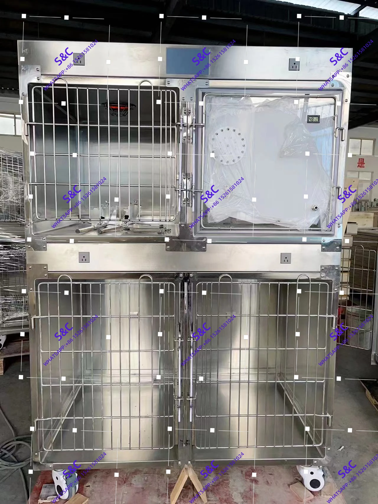 Pet Cages with Oxygen Chamber and Infrared Therapy Vet Cage