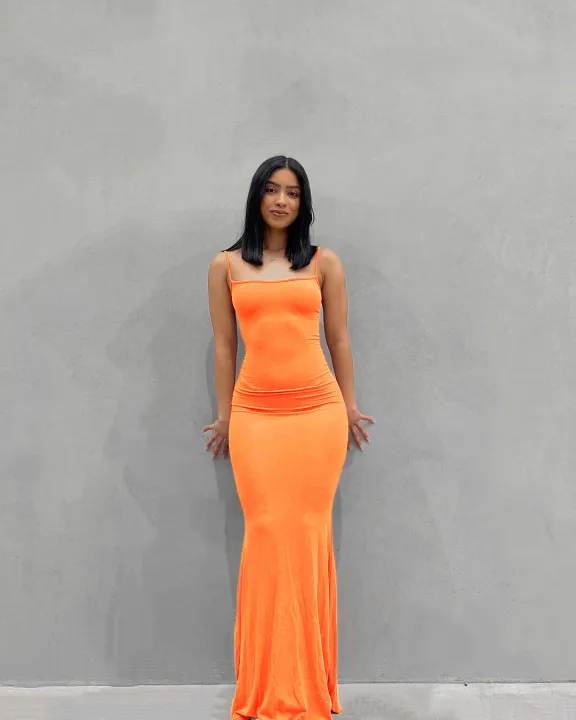 Wholesale Peach Pure Desire Lim Peach Butt Ling Long Fishtail Kirt Women's Long Dress,2 Pieces