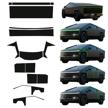 For Tesla Cybertruck 2024 TPU full car custom anti-scratch film pre-cut protective matte black film