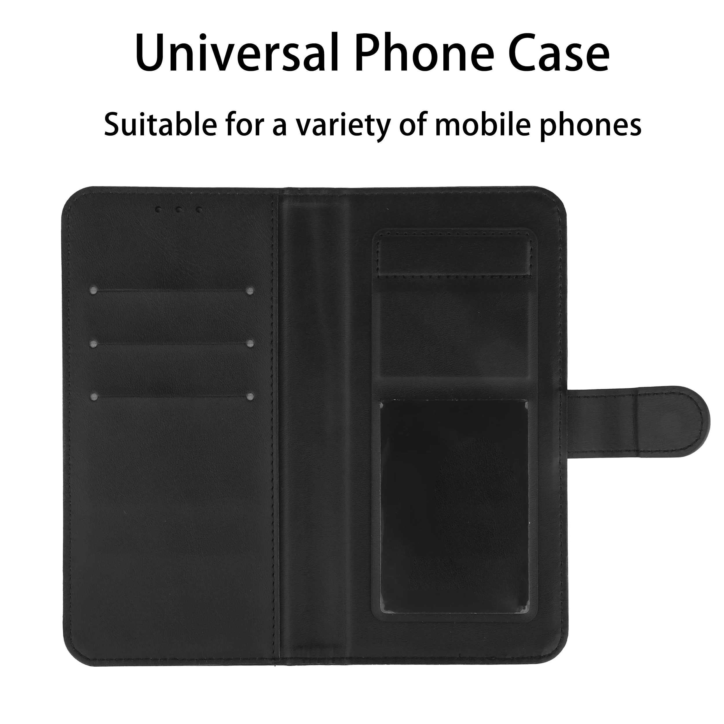 product laudtec universal leather phone cases for iphone for samsung simple back cover wallet card slot stand 61 69inch custom sjk1054-4