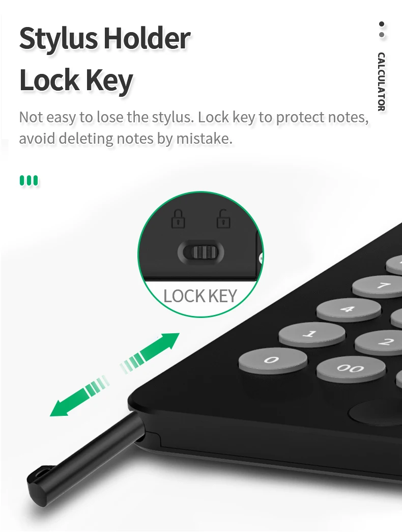 Newyes Basic Dual Power Electronic Memo Pad 12 Digit Notebook