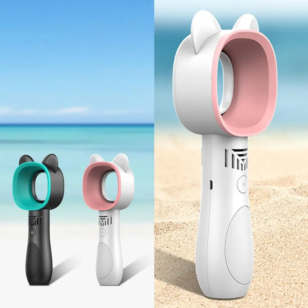 Portable Handheld Bladeless Fan Cooling Usb Mini Fan Desktop Quiet 3