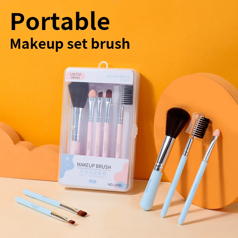 LMLTOP Professional Cosmetic Tools Manufacturer Concealer Blush Brush 5pcs Beauty Makeup Brush Set Custom Logo L0780