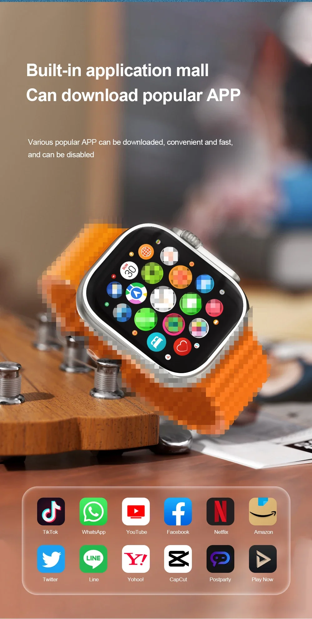 Factory Original X8e Ultra 4g Smart Watch With Sim Card 2inch Android