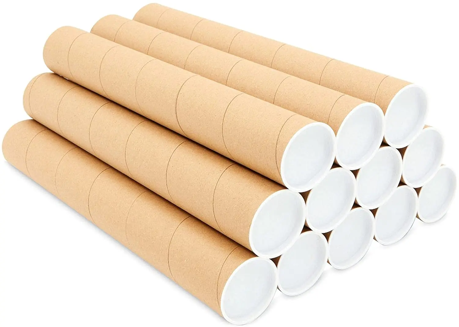 9 Tubi Per Spedizione Poster In Kraft Premium – 2,5x36 Pollici – Con Tappi In Plastica – Ideali Per Documenti E Stampe - Foto 3