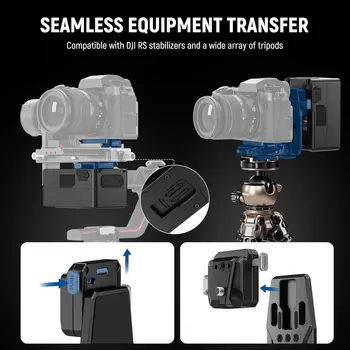 NEEWER V Mount Battery Plate with NATO Rails, Arca Type Baseplate for RS4 Pro RS3 Pro Gimbal, Modular DSLR Camera Video Rig detail image