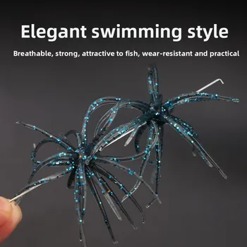 Lifelike Floating Sea Urchin & Soft Worm TPE Artificial Soft Bait Fish Lures Without Hooks-Carton Packaging – Soft Lure – view 4
