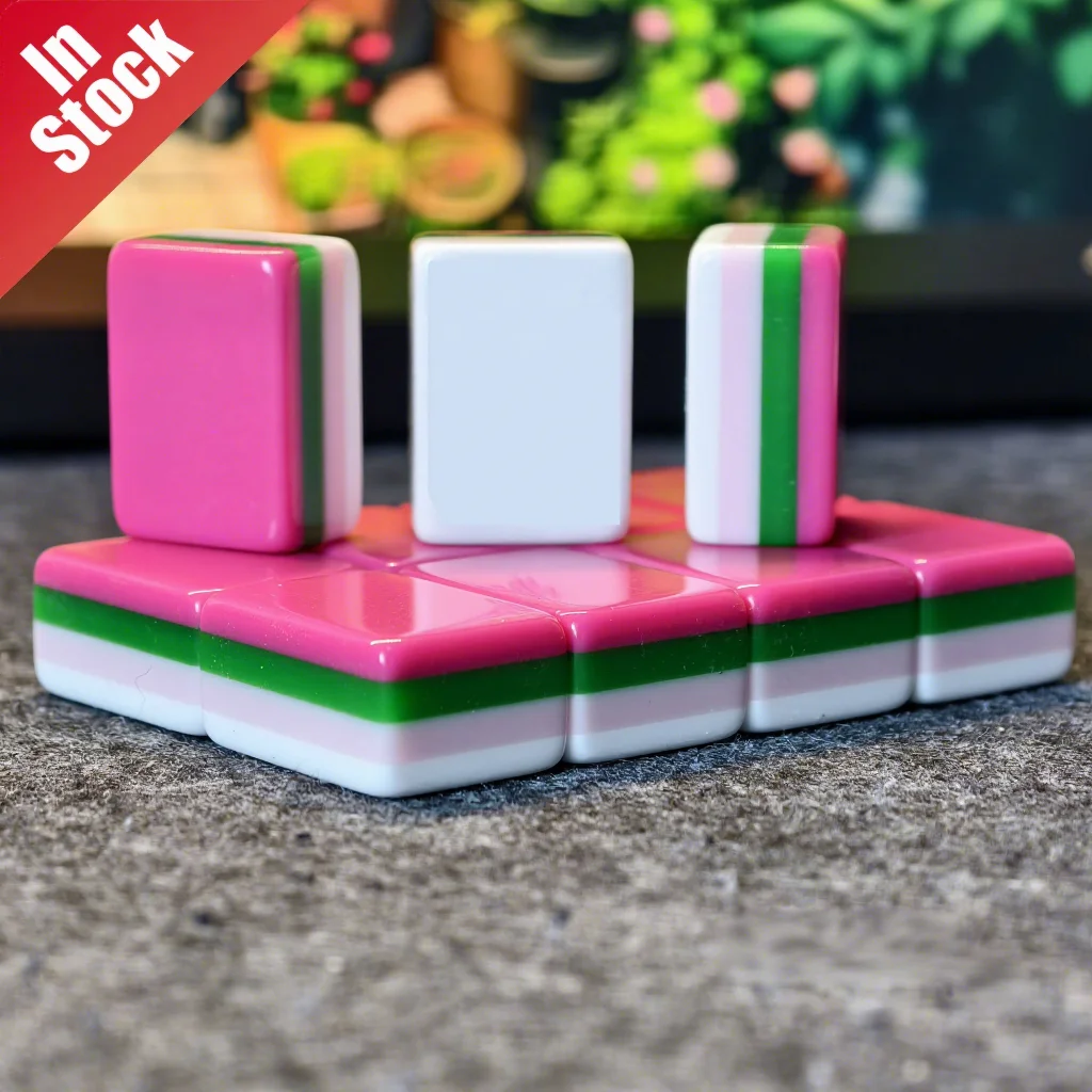 Custom Plastic Modern American Crystal Luxury Mahjong Tiles Durable Water Resistant Game Gift