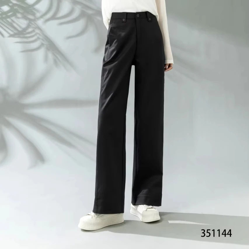 Women's Black Comfortable Business Casual Office Dress Pants Comfy Work  Trousers for Spring| Alibaba.com
