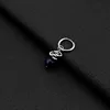 E033-Ink Blue1 ( there are ear holes earring)