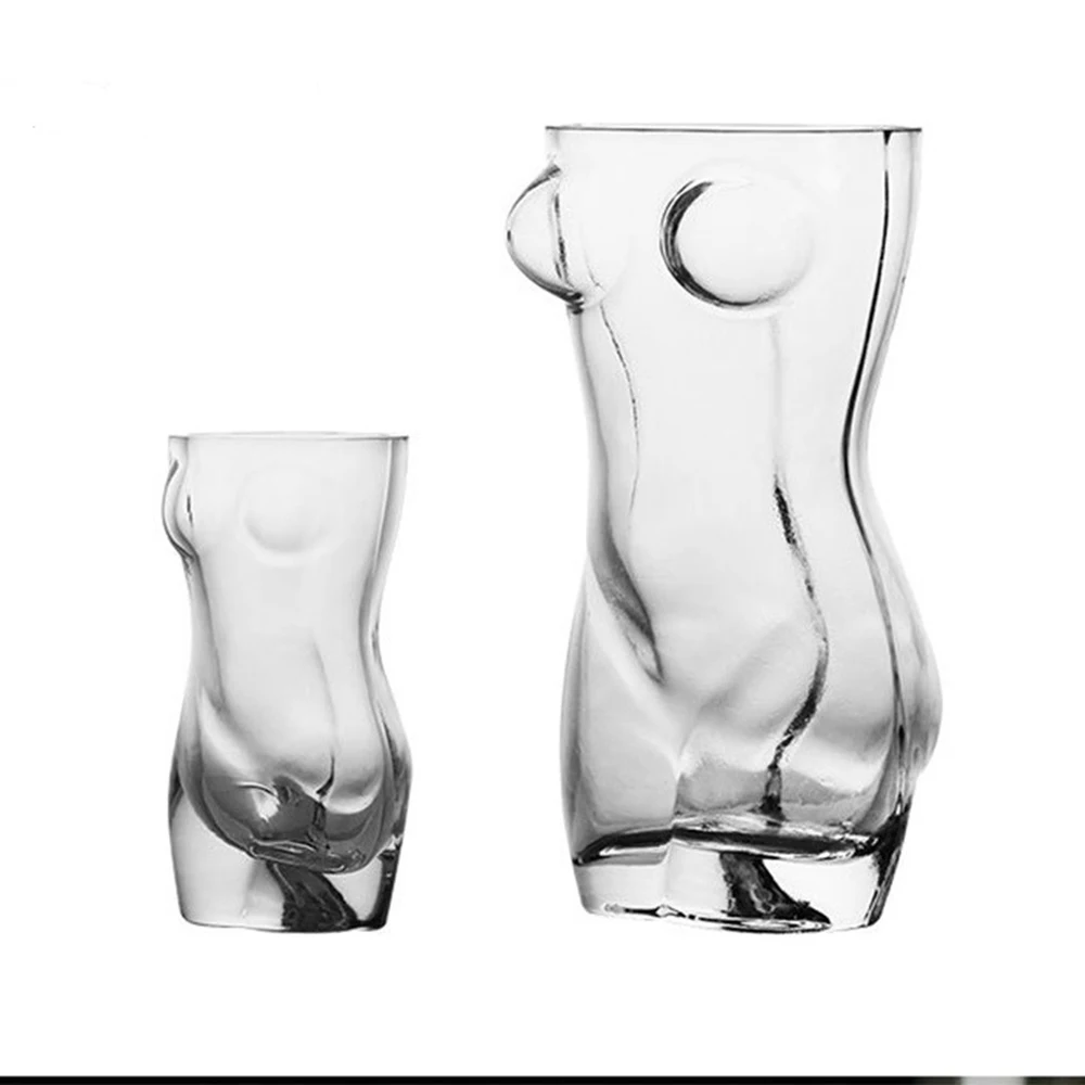 Woman Body Shape Wine Glass Sexy Lady Men Durable Double Wall Whiskey Glasses Wine Shot Glass 7933