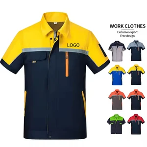 Factory Direct Working Clothes Durable Uniform Set Workwear Custom Design Oil Field/car Wash/driver Short/long Sleeves - LOW MOQ