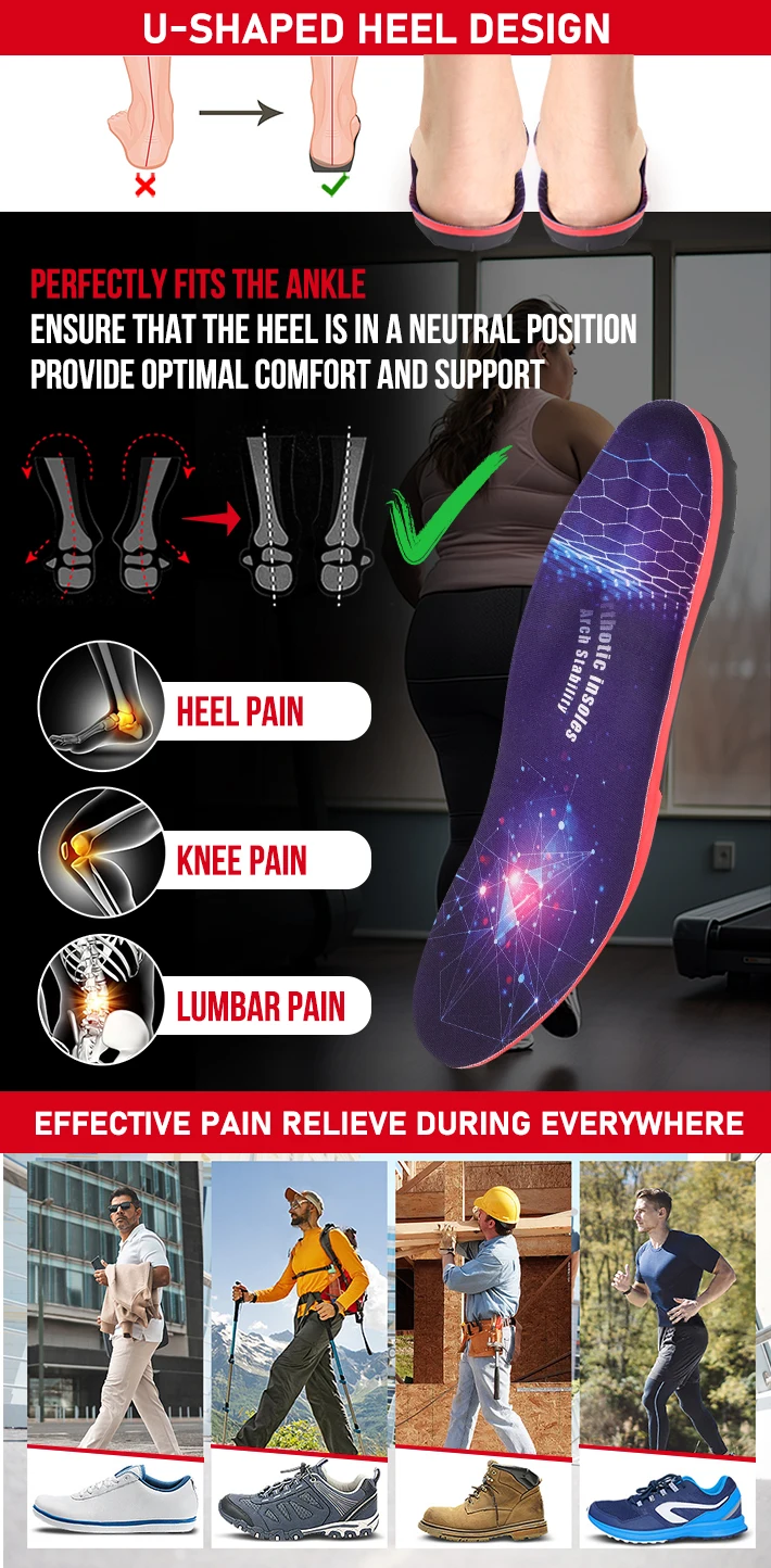 product 240lbs plantar fasciitis insole men women comfort heavy duty high arch support inserts pain relief insoles arch support sport521-42