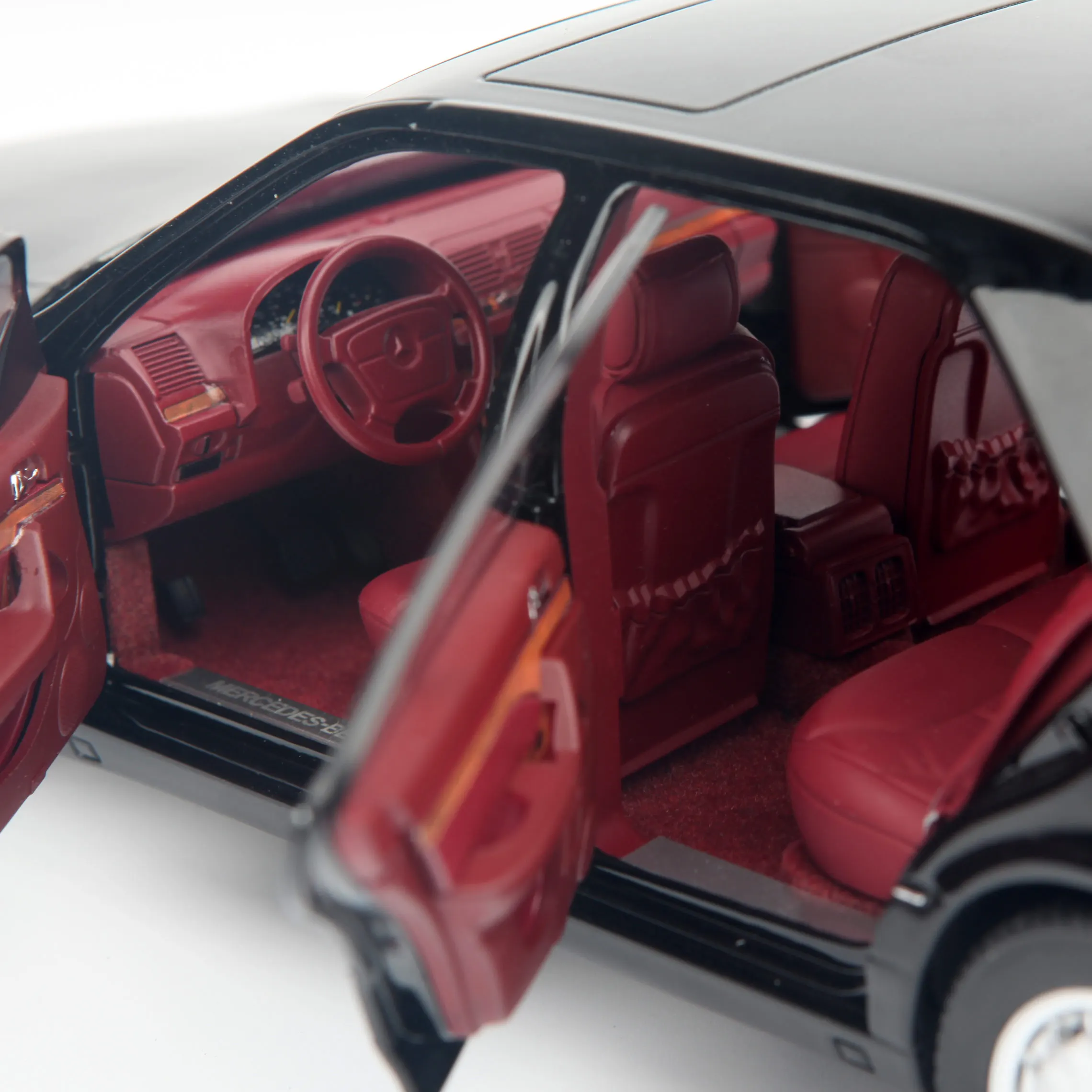 NOREV Mercedes Benz W140 S600 Black w/ Dark Red Interior 1:18*New Item!