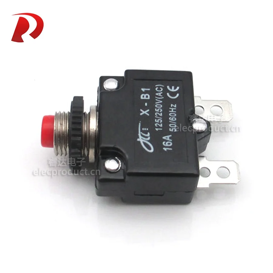 thumbnail interactive-video image 1 of Philmore B7030 30A Push Button Thermal Circuit Breaker – 12-50VDC / 125-250VAC, Quick Connect Terminals 1 of 2