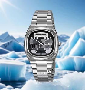 SKMEI 9348 Luxury High-Precision Stainless Steel Minimalist Fashion Elegant Textured Dial Sports Men's Watch