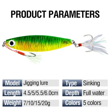CHEERY Ima Model Freshwater Sea Fishing Bait Lead Long Casting 20g Iron Plate Sequin Fish Lure Carp Target Bare Plate Gear – Lure – view 5