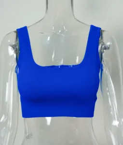 High Quality MemorieSeaTank Tops Solid Color Casual Fitness Yoga Top
