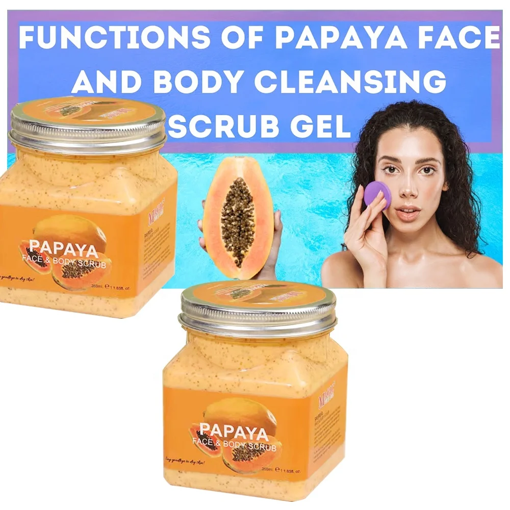 Remove Dirt Deeply Improve Chicken Skin Cleansing Whitening Polish Skin Bright Smooth Papaya Face Body Scrub