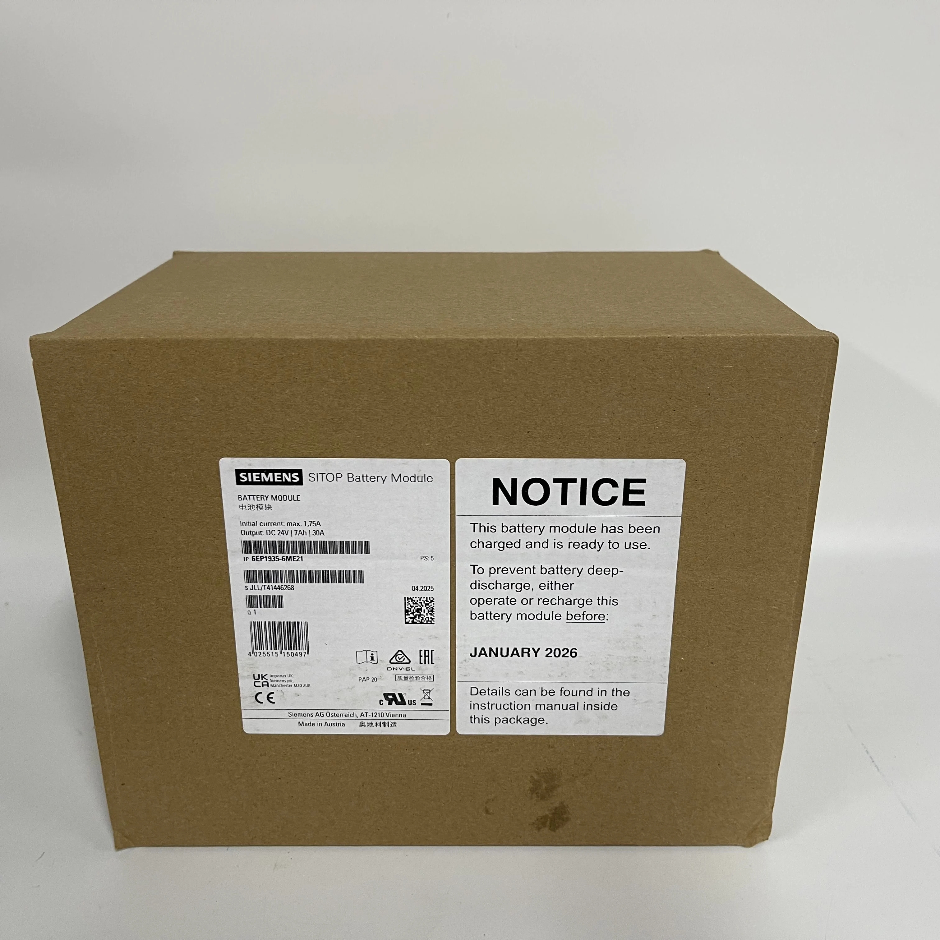 Siemens Battery Module 6EP1935-6ME21 Siemens Battery Module 6EP1935-6ME21