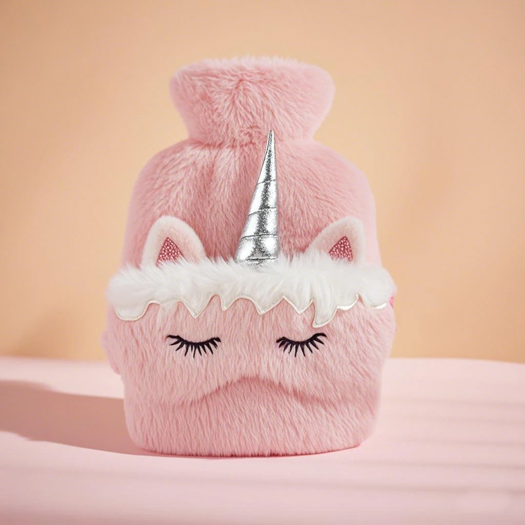 New Design Body Hand Warmer Rubber Hot Water Bottle Bag Cute Cover with Eye Mask Gift Set