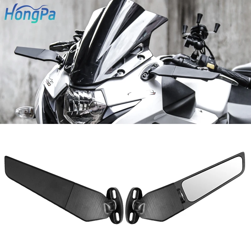 Motorcycle Rearview Mirrors, Motorcycle Rear View Mirror 360 Degree  Rotation Wing Mirror for S1000RR CBR250RR CBR1000RR Windows and Windshields