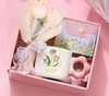 pink Tulip flower card