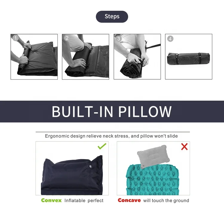 Сверхлегкий коврик для кемпинга, легкий коврик для сна, надувной коврик для сна, кровать для кемпинга