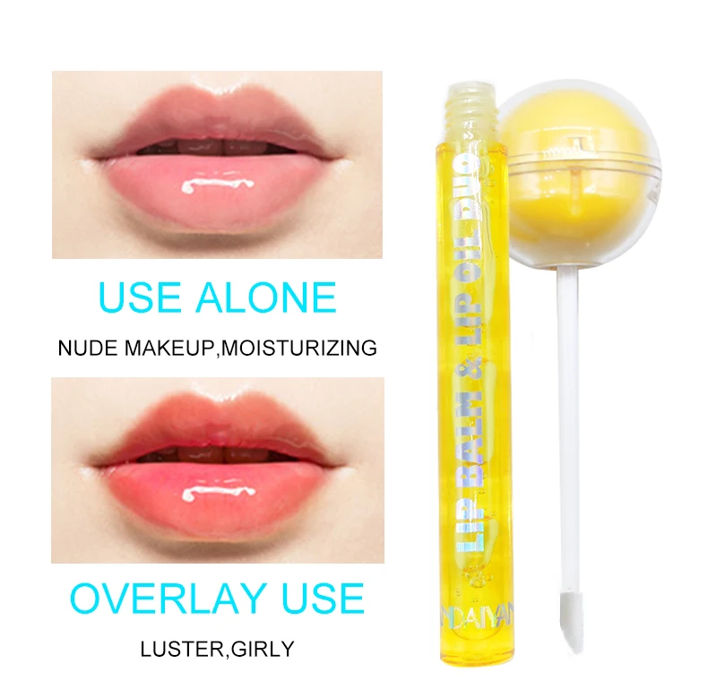 2 In 1 Dual Use Lollipop Lip Balm Color Changing Moisturizing Lipstick