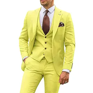 Europe United States Slim-Fit Men's Three-Piece Best Man Banquet Dress Single Breasted Plus Size Feature for Bridegroom Groom