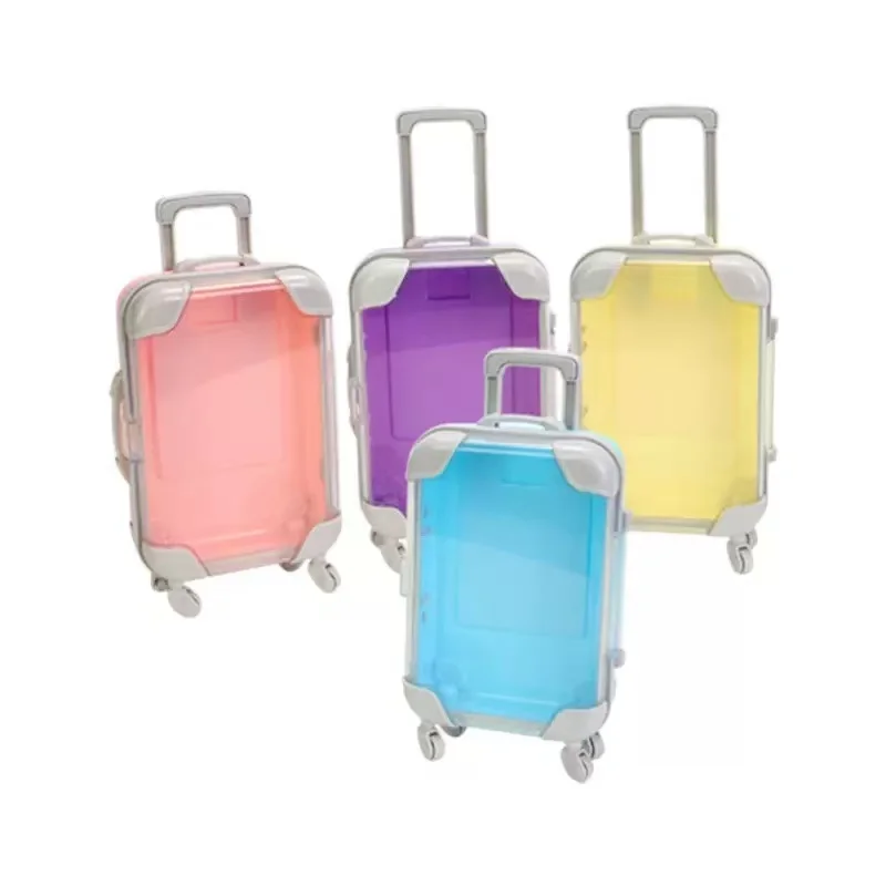 Compact 5-Inch Multi-Color Compact Cosmetic Organizer Stylish Portable Trolley Bag for Everyday Use